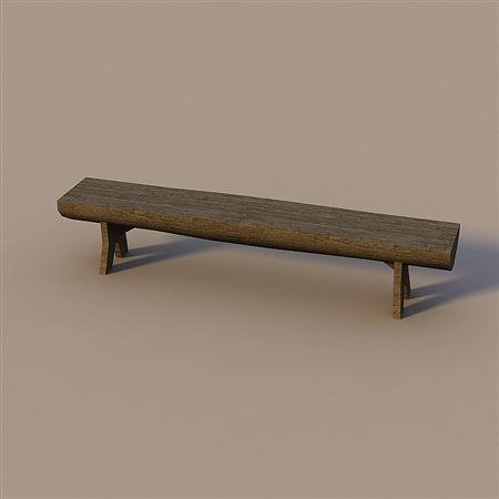 unity3d游戏场景模型之老旧村庄(长椅bench)