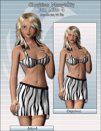性感豹纹比基尼女人 Sexy leopard grain bikini woman Clothing MorphKit for Aiko 4