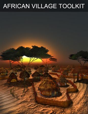 非洲村庄模型包 Poser - African Village Toolkit