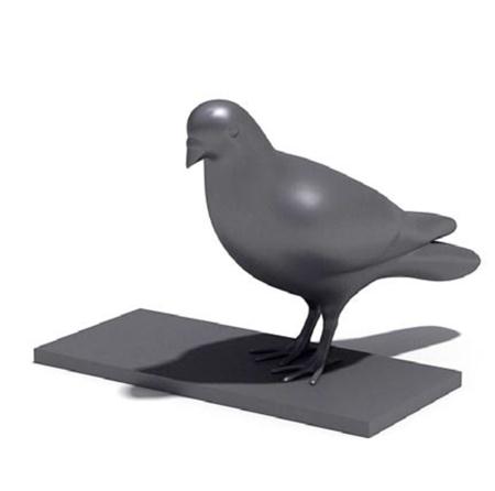 小鸟雕塑