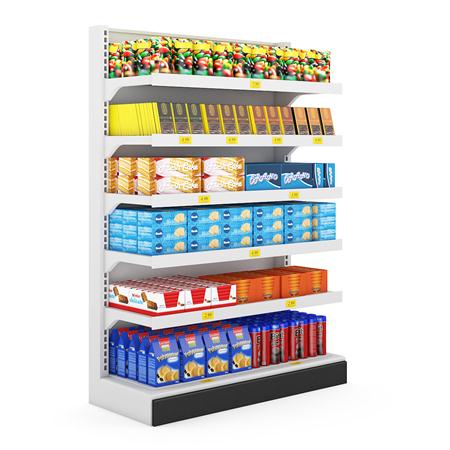 超市用品3D模型系列 盒装饼干货架