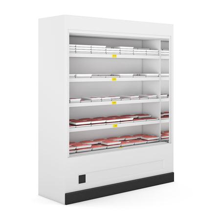 超市用品3D模型系列 鲜肉货柜