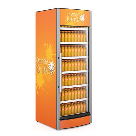 超市用品3D模型系列 瓶装橙汁货柜