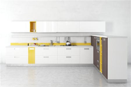居家厨房装饰3D模型系列 精美的厨房 场景20 白色灶台