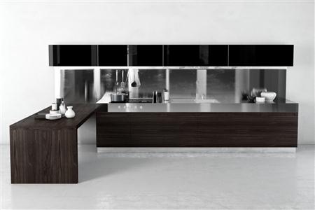 居家厨房装饰3D模型系列 精美的厨房 场景35 黑色调厨房