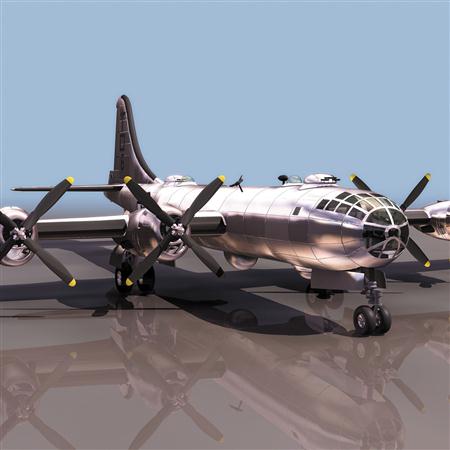 飞机3D模型系列 19-20世纪飞机历史博物馆 B-29轰炸机
