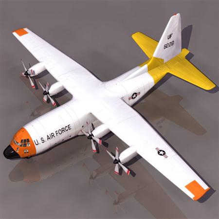 飞机3D模型系列 19-20世纪飞机历史博物馆 美国C-130多用途中型运输机 海格力斯