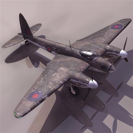 飞机3D模型系列 19-20世纪飞机历史博物馆 蚊式战斗轰炸机 Mosquito