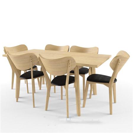 现代都市创意原木餐桌椅子