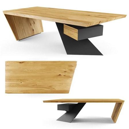 现代实木桌子
