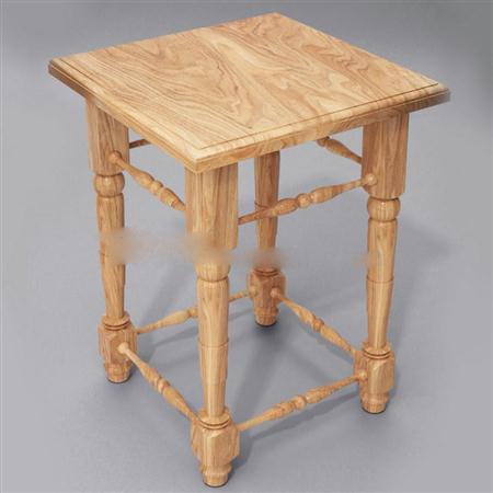 美式乡村实木方桌