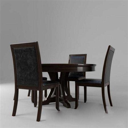 新中式圆形餐桌椅子