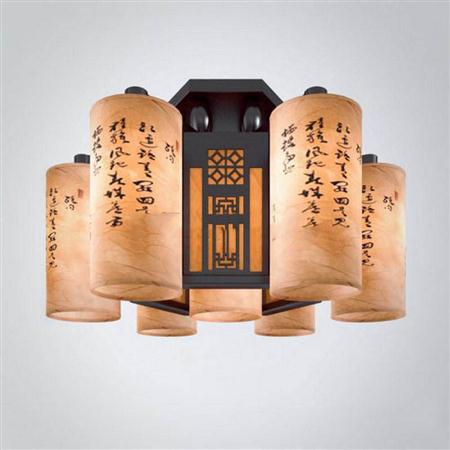 新中式木艺吸顶灯