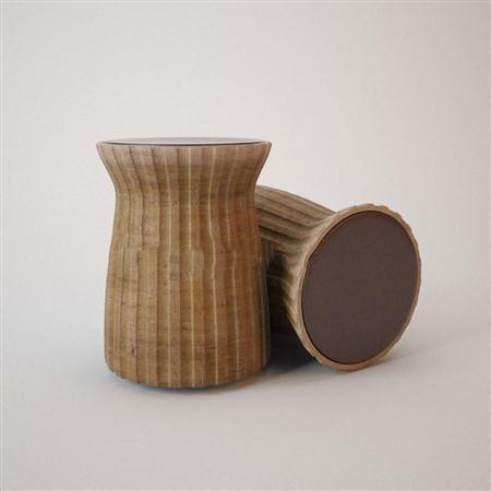 竹篓编织圆鼓凳