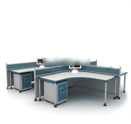 现代金属办公桌 3D模型下载