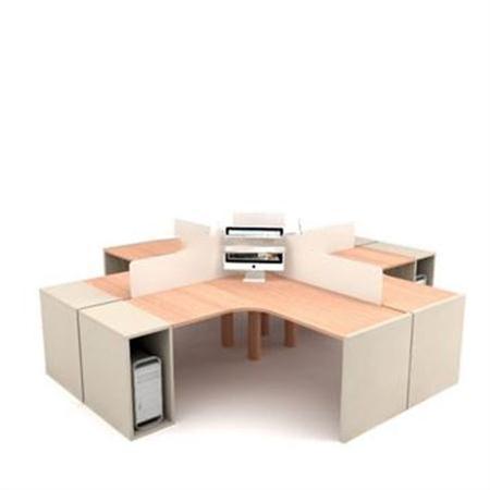 现代木质办公桌 3D模型下载