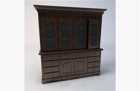 现代书柜 3D模型下载