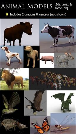 3D Animal Models for 3ds Max 动物模型