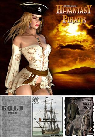 Large Daz and Poser Model Collection Pirate and Fantasy Themed 海盗