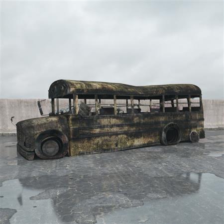 废弃公交车