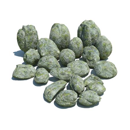 自然石头 墨绿色斑纹的石头
