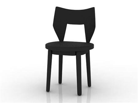黑色木质椅